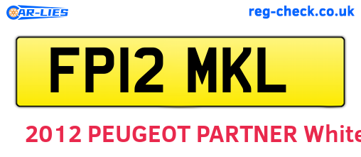 FP12MKL are the vehicle registration plates.