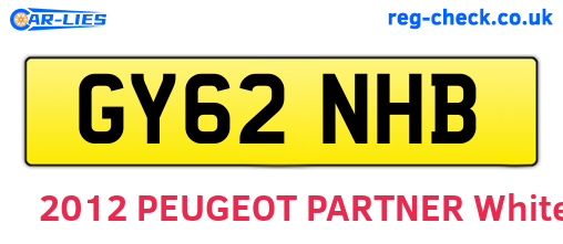GY62NHB are the vehicle registration plates.