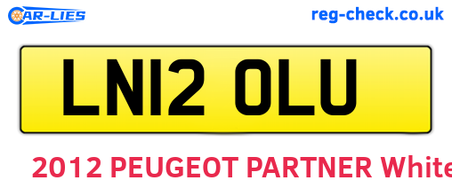 LN12OLU are the vehicle registration plates.