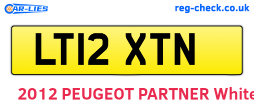 LT12XTN are the vehicle registration plates.