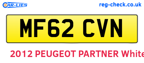 MF62CVN are the vehicle registration plates.