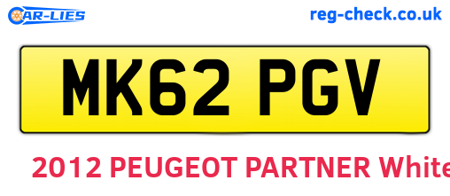 MK62PGV are the vehicle registration plates.