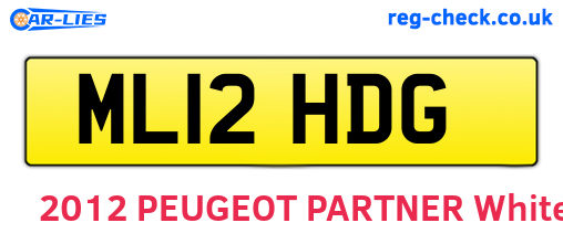 ML12HDG are the vehicle registration plates.