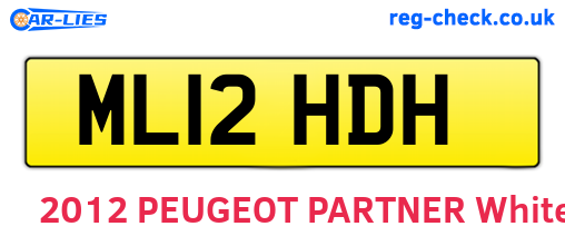 ML12HDH are the vehicle registration plates.