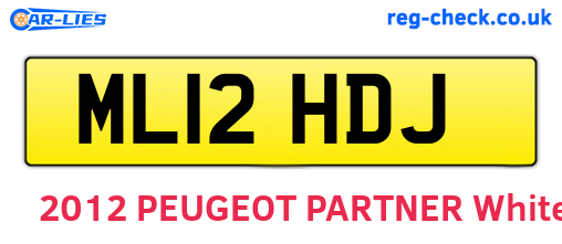 ML12HDJ are the vehicle registration plates.