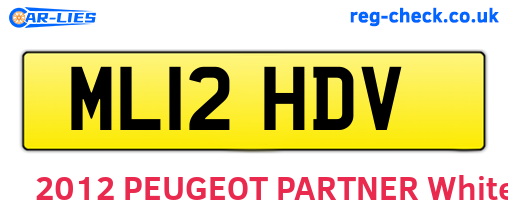 ML12HDV are the vehicle registration plates.