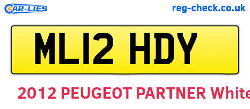 ML12HDY are the vehicle registration plates.