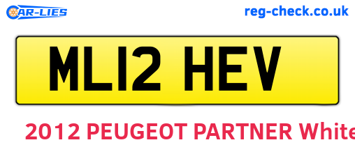 ML12HEV are the vehicle registration plates.