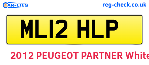 ML12HLP are the vehicle registration plates.