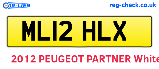 ML12HLX are the vehicle registration plates.