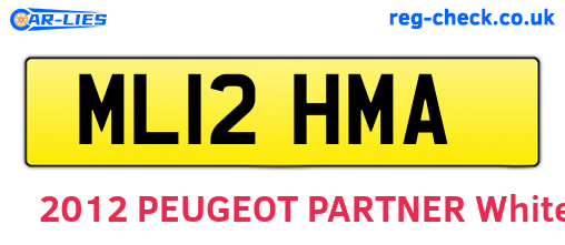 ML12HMA are the vehicle registration plates.
