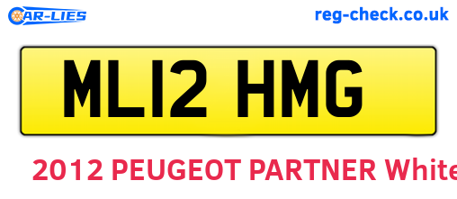 ML12HMG are the vehicle registration plates.