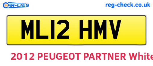 ML12HMV are the vehicle registration plates.