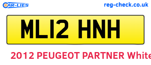 ML12HNH are the vehicle registration plates.