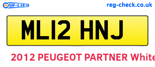 ML12HNJ are the vehicle registration plates.