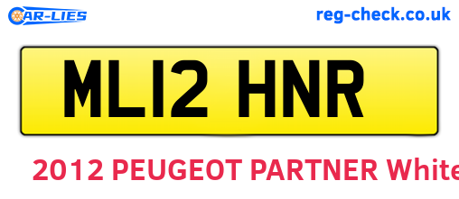 ML12HNR are the vehicle registration plates.