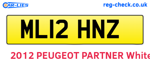 ML12HNZ are the vehicle registration plates.