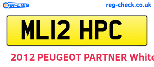 ML12HPC are the vehicle registration plates.