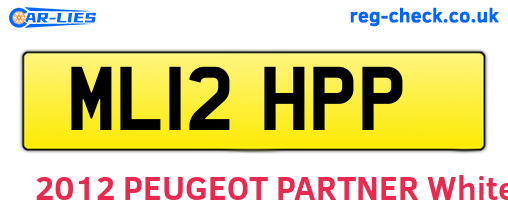 ML12HPP are the vehicle registration plates.