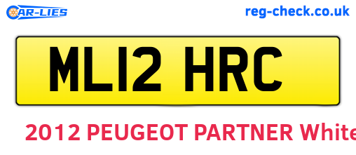 ML12HRC are the vehicle registration plates.