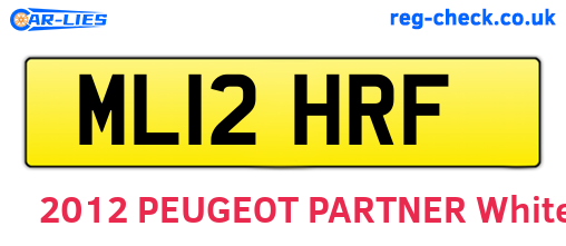 ML12HRF are the vehicle registration plates.