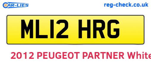 ML12HRG are the vehicle registration plates.