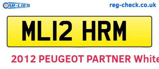 ML12HRM are the vehicle registration plates.