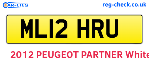 ML12HRU are the vehicle registration plates.
