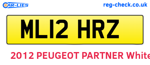 ML12HRZ are the vehicle registration plates.