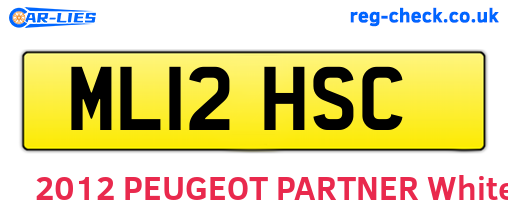 ML12HSC are the vehicle registration plates.