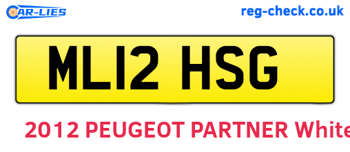 ML12HSG are the vehicle registration plates.