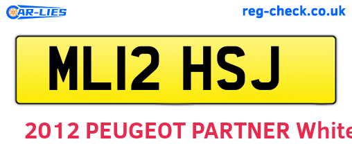 ML12HSJ are the vehicle registration plates.