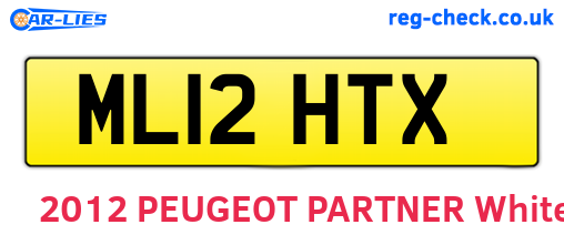 ML12HTX are the vehicle registration plates.