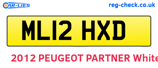 ML12HXD are the vehicle registration plates.