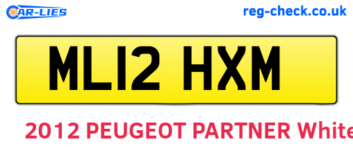 ML12HXM are the vehicle registration plates.