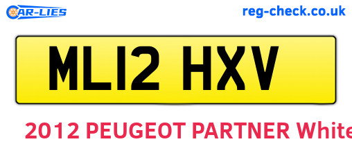 ML12HXV are the vehicle registration plates.