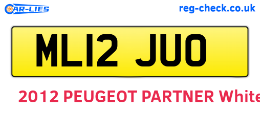 ML12JUO are the vehicle registration plates.