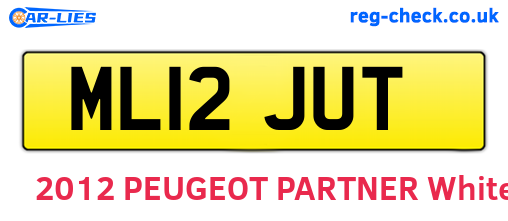 ML12JUT are the vehicle registration plates.