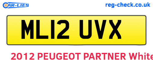 ML12UVX are the vehicle registration plates.