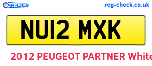 NU12MXK are the vehicle registration plates.