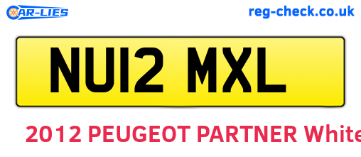 NU12MXL are the vehicle registration plates.