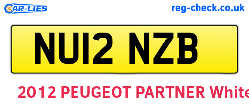 NU12NZB are the vehicle registration plates.