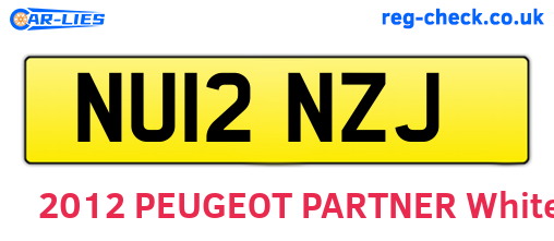 NU12NZJ are the vehicle registration plates.