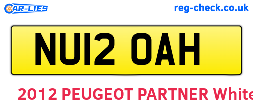 NU12OAH are the vehicle registration plates.
