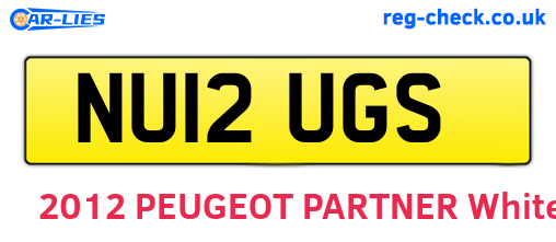 NU12UGS are the vehicle registration plates.