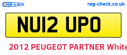 NU12UPO are the vehicle registration plates.