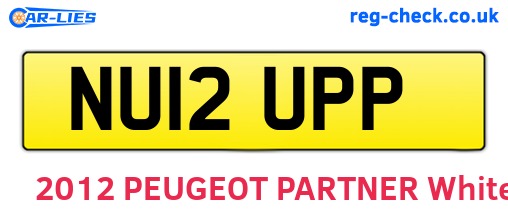 NU12UPP are the vehicle registration plates.