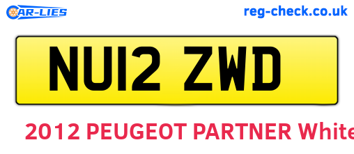 NU12ZWD are the vehicle registration plates.