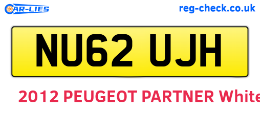 NU62UJH are the vehicle registration plates.