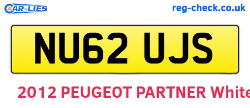 NU62UJS are the vehicle registration plates.